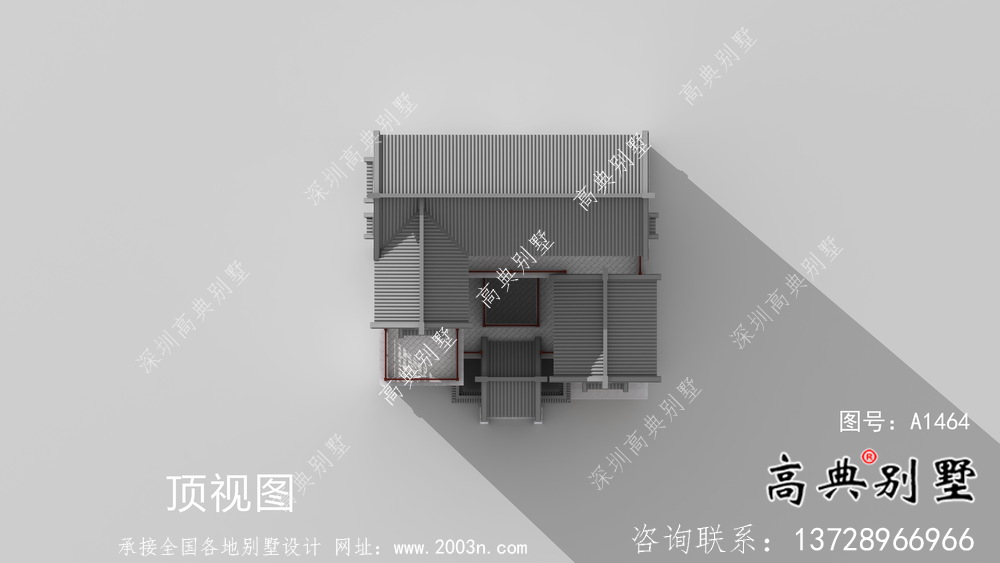 大型新中式三层别墅建筑方案设计带效果图