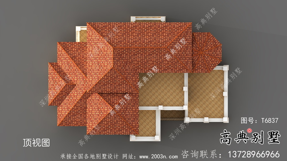 豪华大复式三层别墅设计图纸