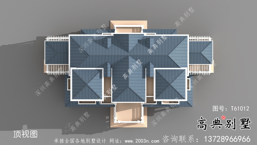 法式风格三层大户型欧式别墅设计效果图