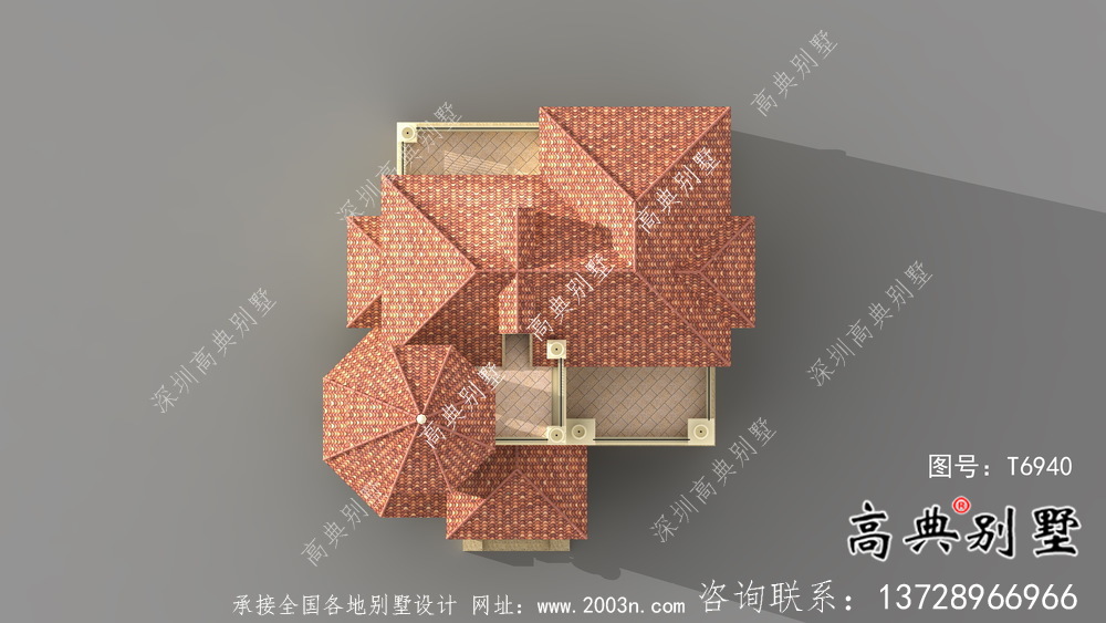 三层意大利风格住宅建筑设计方案图