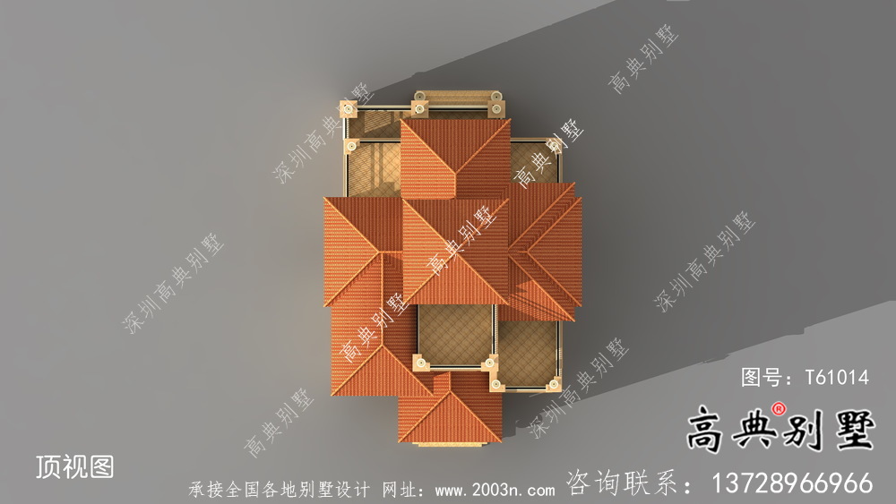 欧式风格三层复式别墅图纸及效果图