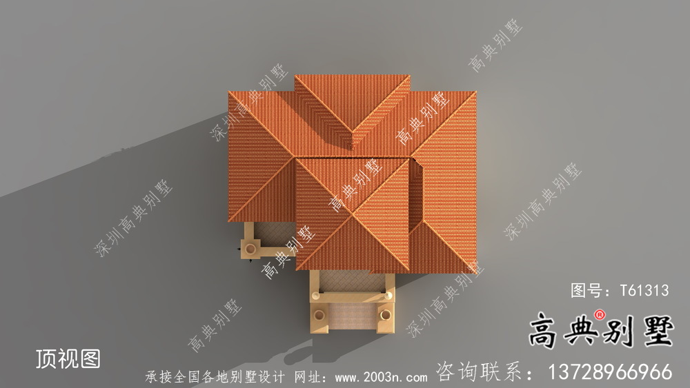独特复式三层欧式别墅设计图纸及外观效果图