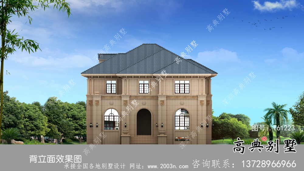 独栋欧式风格两层别墅设计图