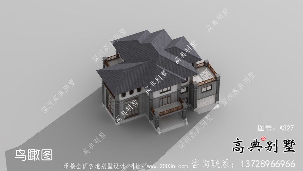 清新乡村风情民用小别墅住宅(含效果图)