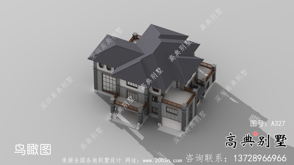 清新乡村风情民用小别墅住宅(含效果图)