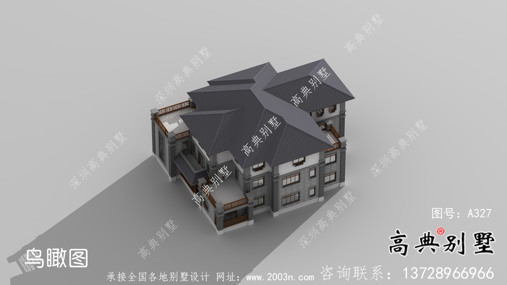 清新乡村风情民用小别墅住宅(含效果图)