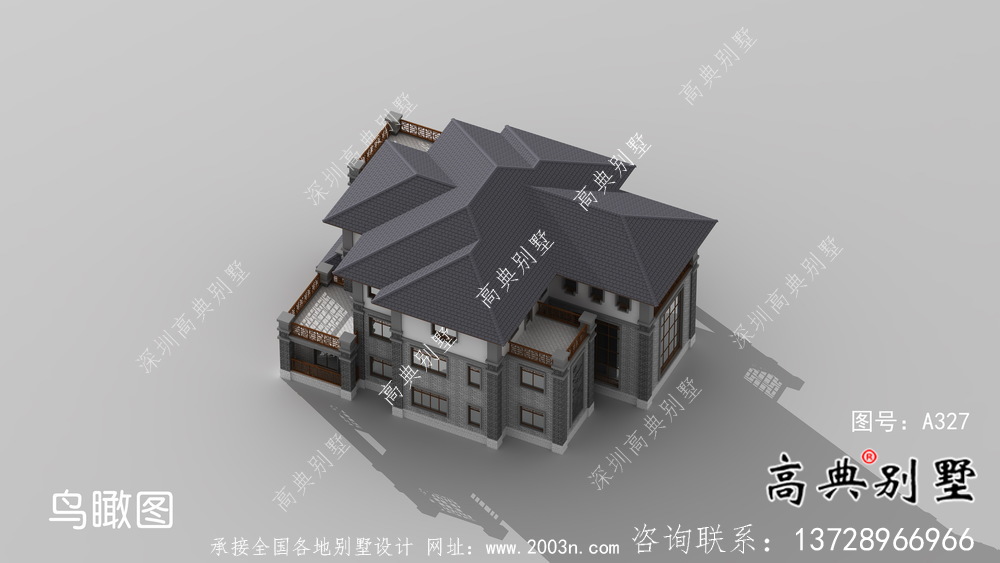 清新乡村风情民用小别墅住宅(含效果图)