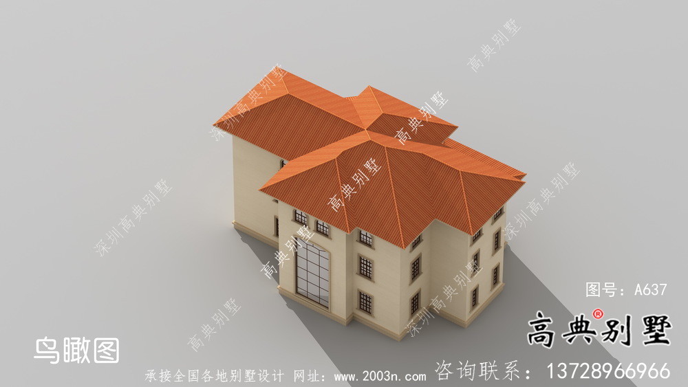三层别墅欧式独特设计图纸及效果图
