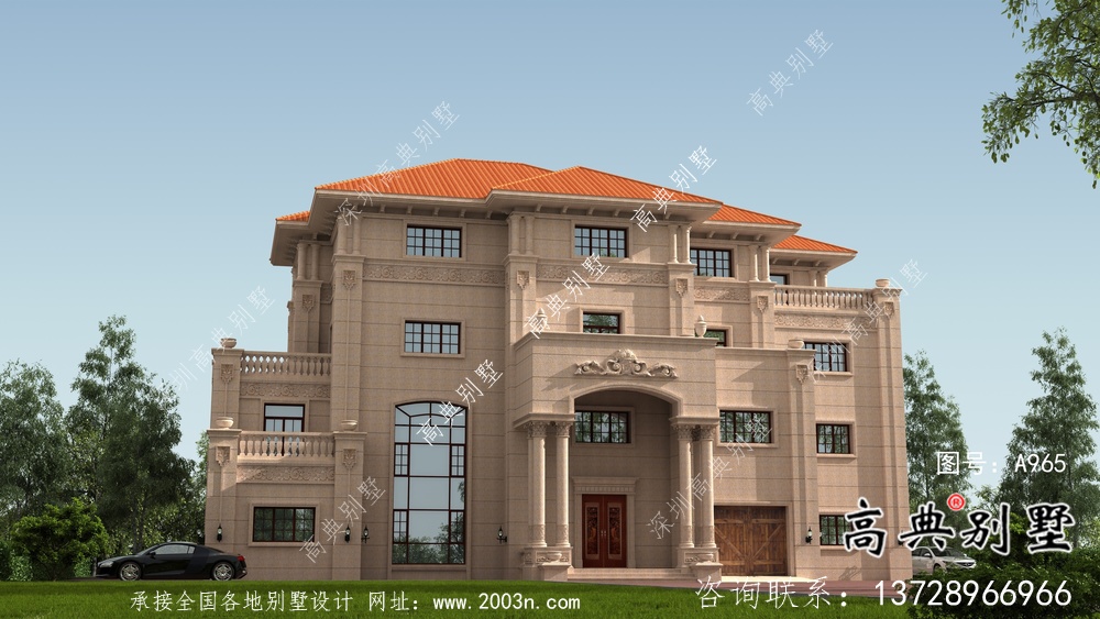 农村复式大气四层欧式别墅设计图纸