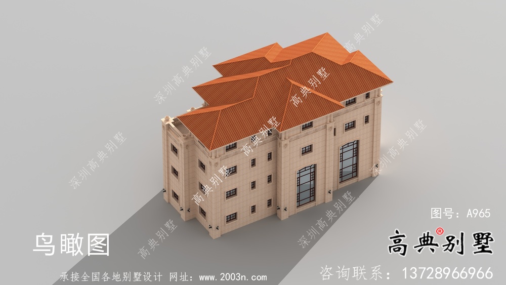 农村复式大气四层欧式别墅设计图纸