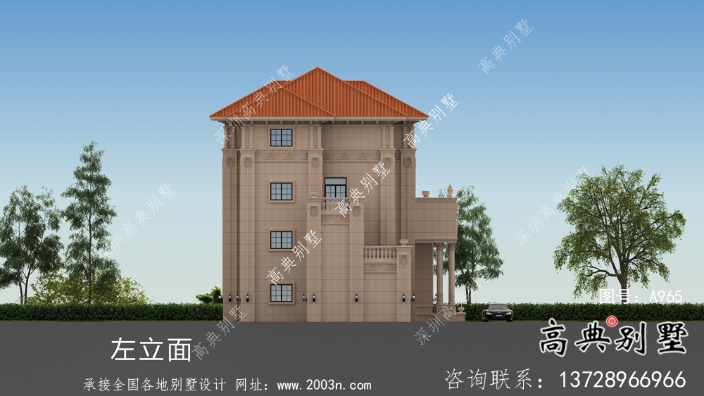 农村复式大气四层欧式别墅设计图纸