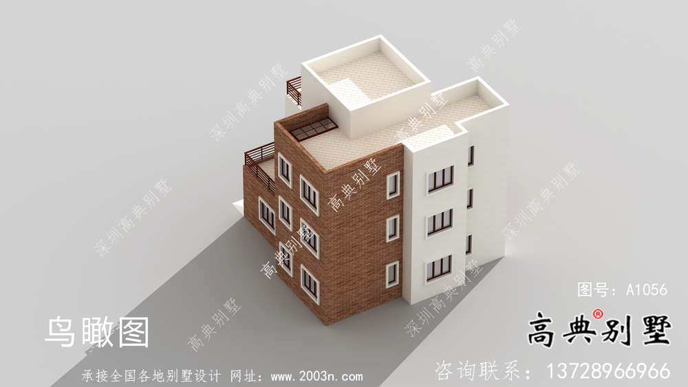 现代风格三层独特别墅设计图纸