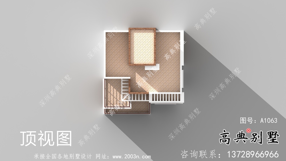 复式现代风格四层农村别墅设计图纸