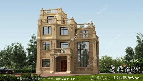 乡村最新款欧式古典小别墅设计图纸及