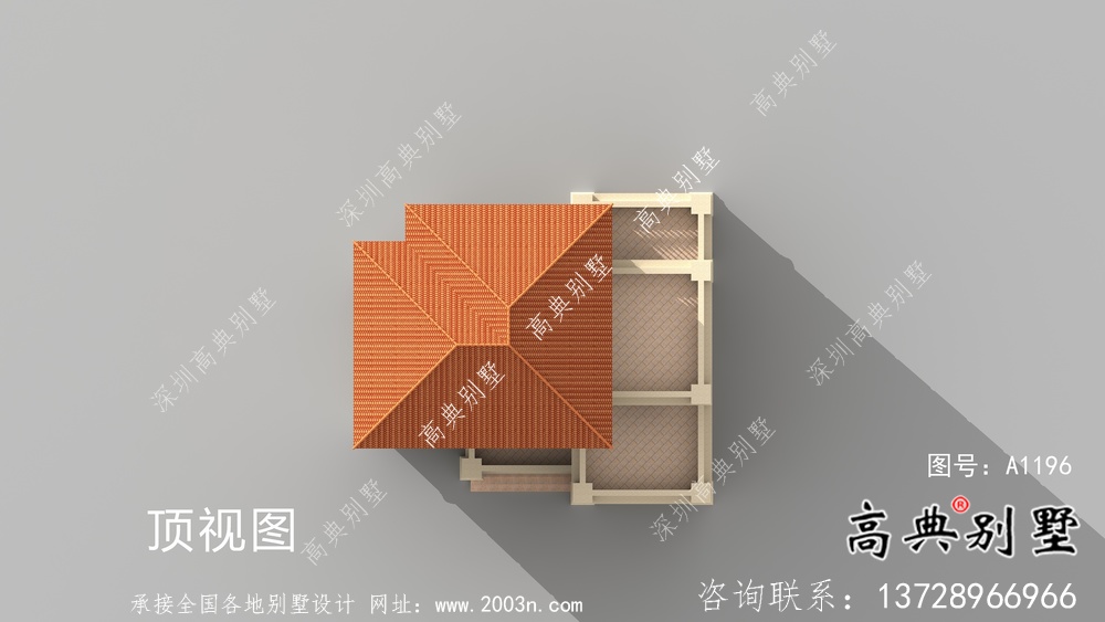 欧式古典小别墅设计图及设计效果图