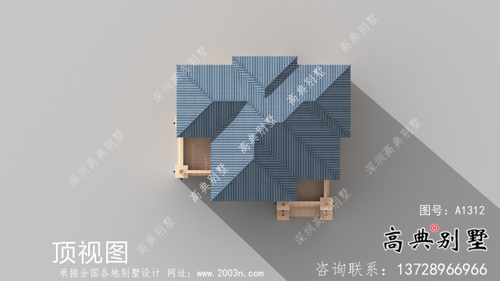 框架结构三层意大利风格农村别墅设计及效果图