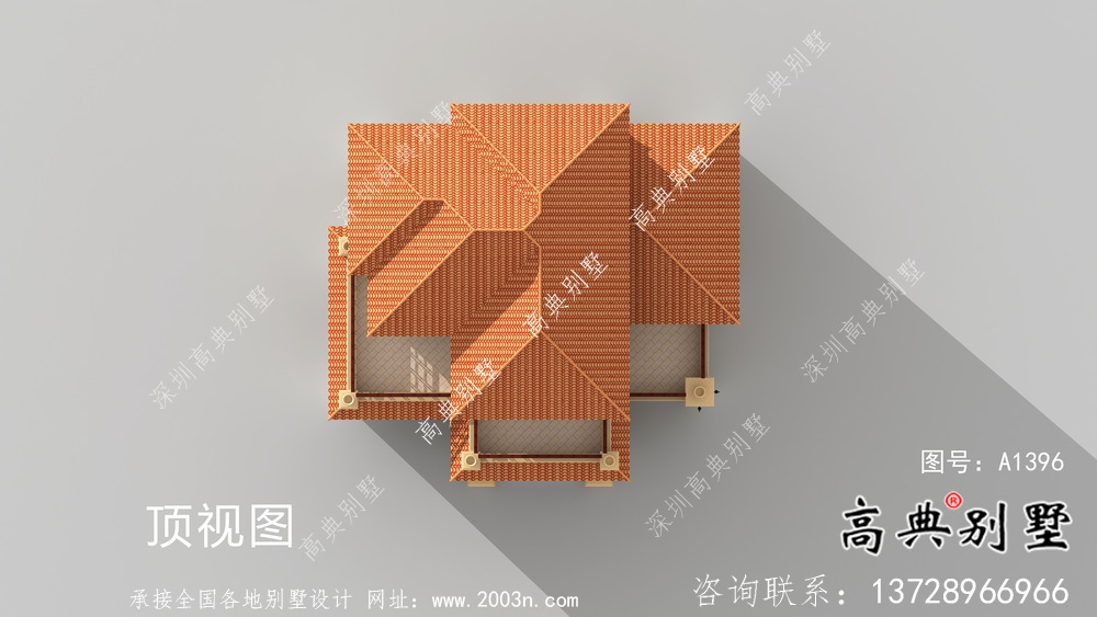欧式气派四层乡村别墅设计图纸