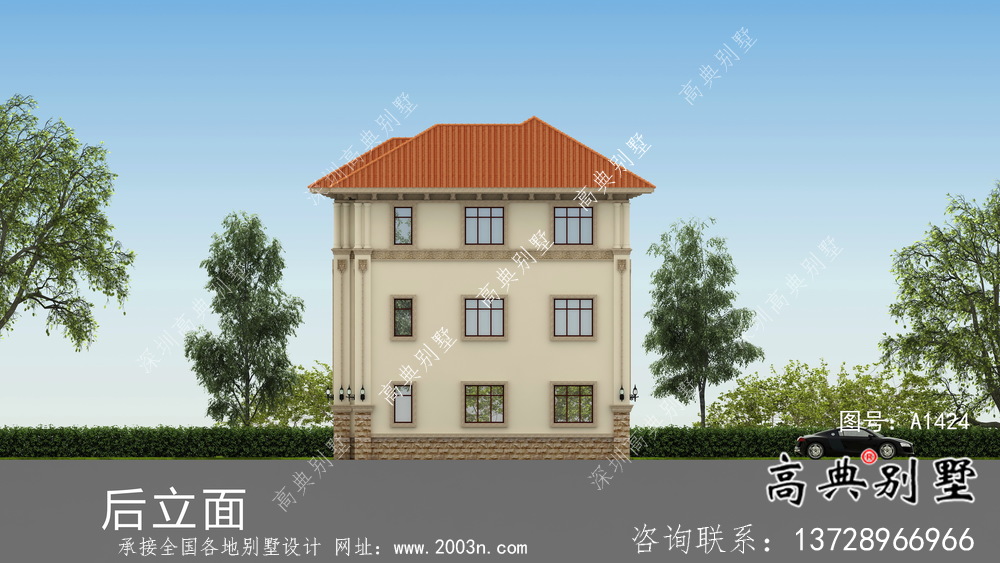 三层欧式农村自建别墅设计图纸