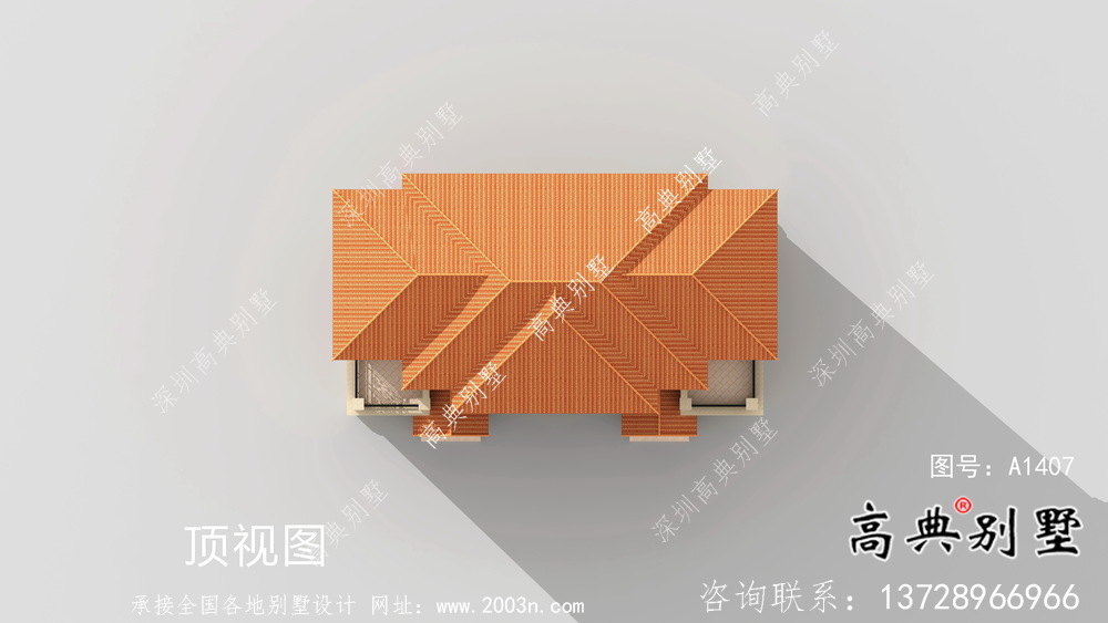 奢侈双拼欧式别墅设计工程图纸及设计效果图