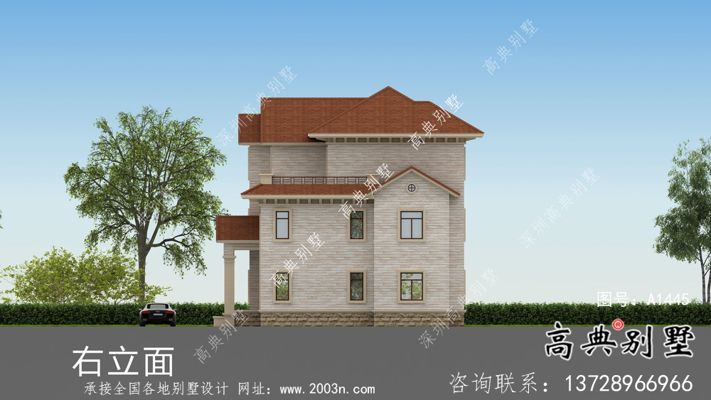 经典实用的欧式风格乡村别墅设计图纸