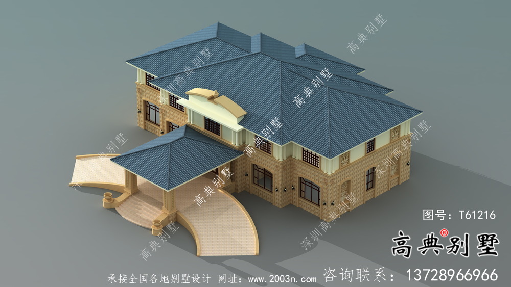 大气豪华两层欧式别墅设计图纸