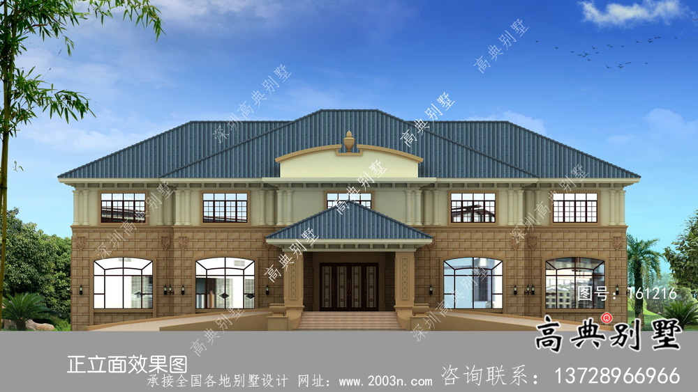 大气豪华两层欧式别墅设计图纸