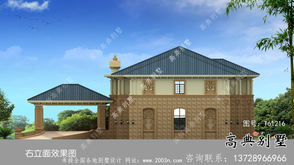 大气豪华两层欧式别墅设计图纸