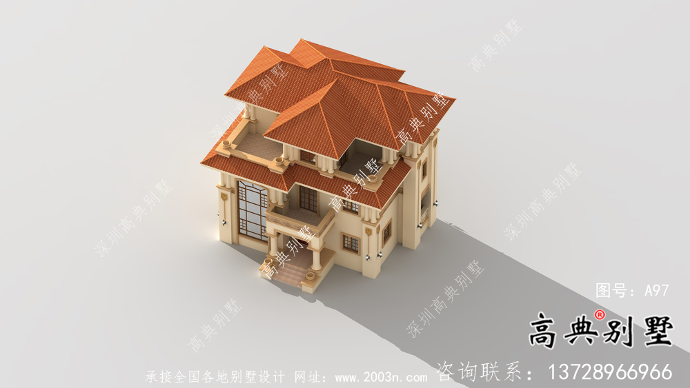 最新意大利风格乡村别墅设计图纸和效果图