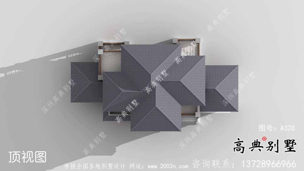 新中式复式三层新农村房屋设计图纸