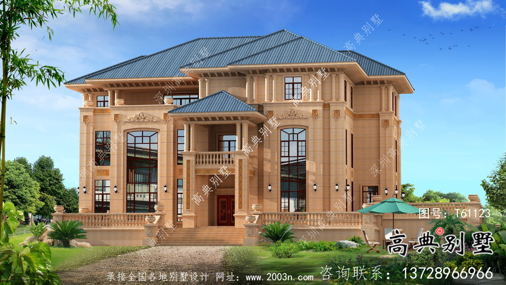 架构多卧室农村别墅设计图(含设计效果图)