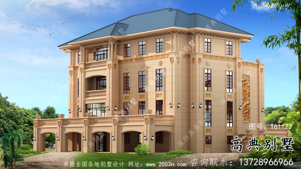 架构多卧室农村别墅设计图(含设计效果图)