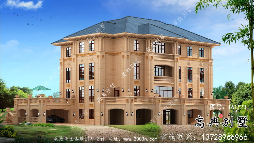 架构多卧室农村别墅设计图(含设计效果图)