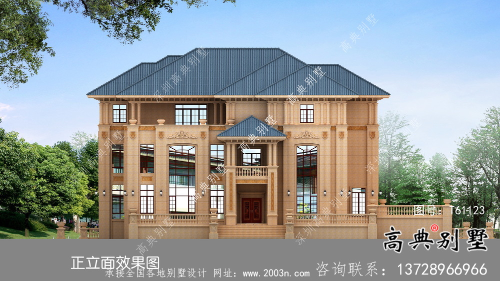 架构多卧室农村别墅设计图(含设计效果图)