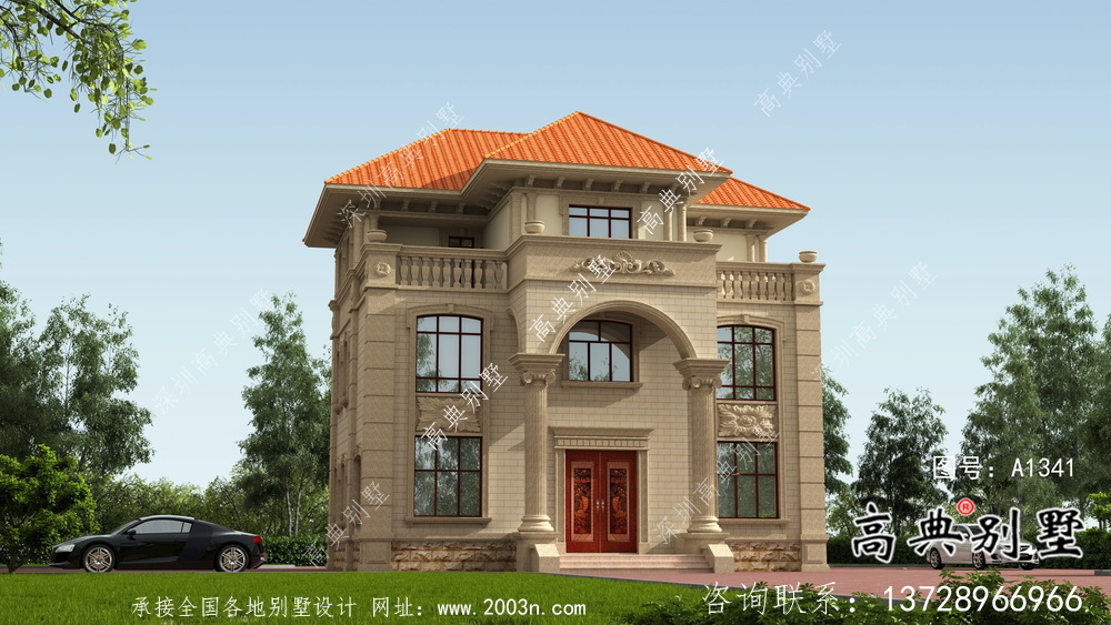 农村欧式三层精致别墅设计图纸