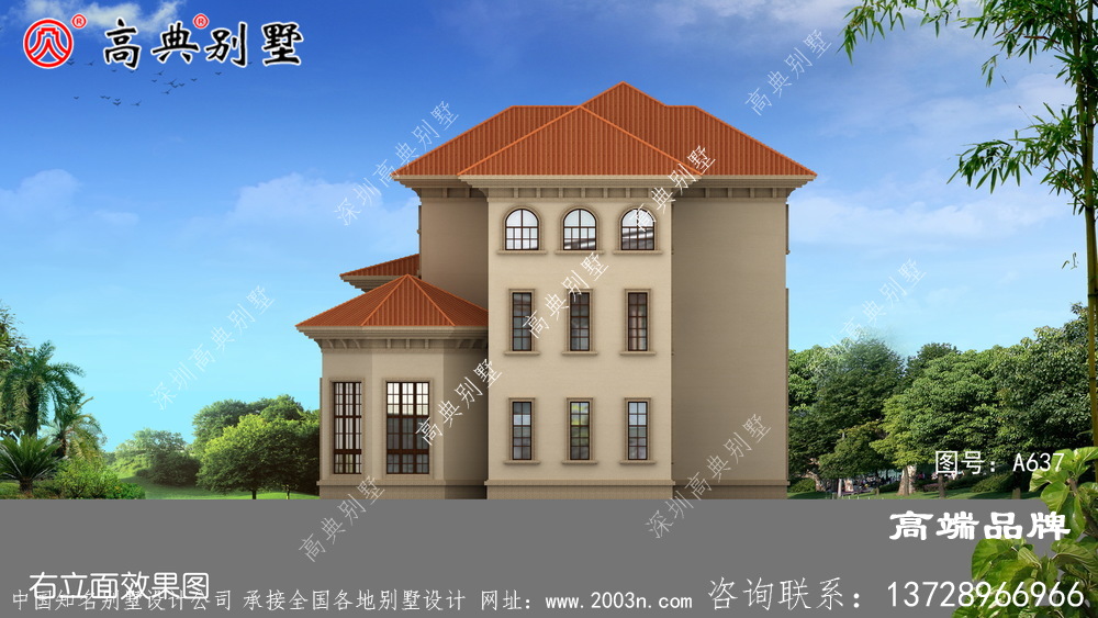 西班牙风格别墅设计图纸