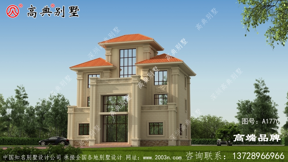 欧式四层别墅图纸