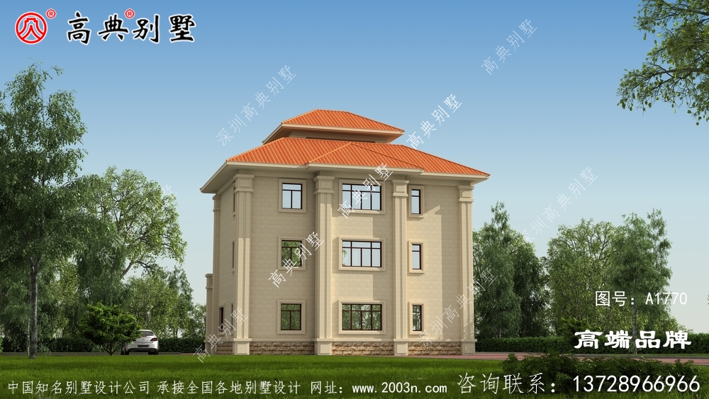 欧式四层别墅图纸
