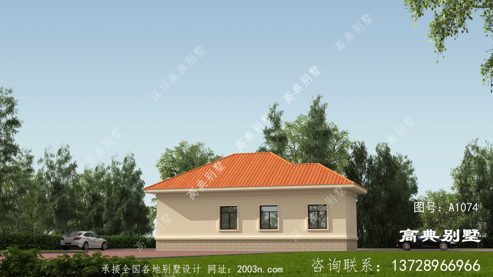 农村一层欧式风格别墅设计图大全