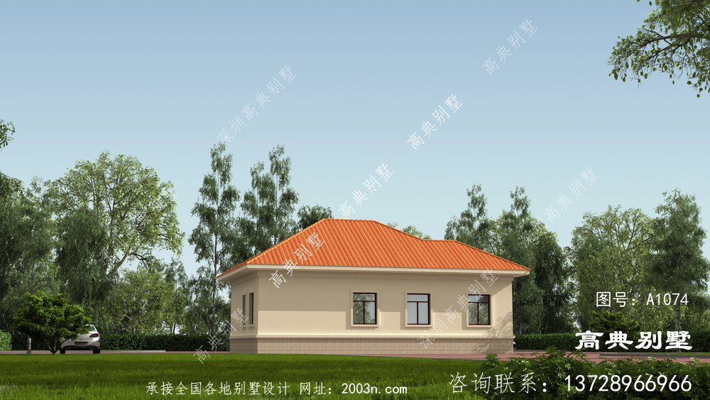 农村一层欧式风格别墅设计图大全