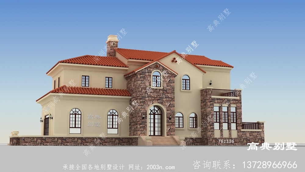 二层欧式别墅，户型大气美观，全家人都喜欢
