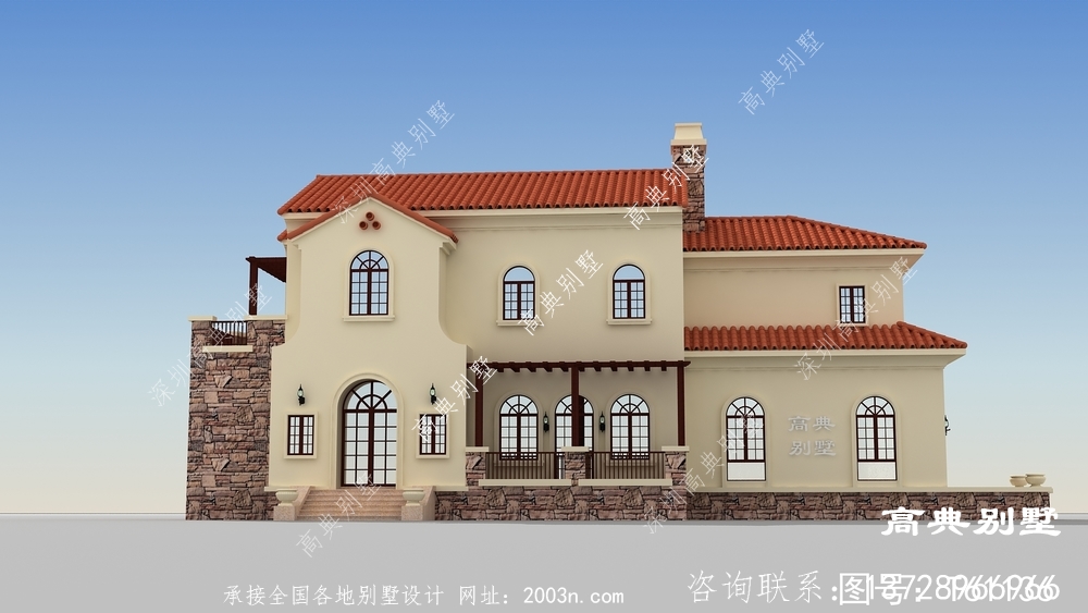 二层欧式别墅，户型大气美观，全家人都喜欢