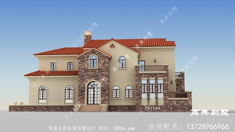 二层欧式别墅，户型大气美观，全家人都喜欢