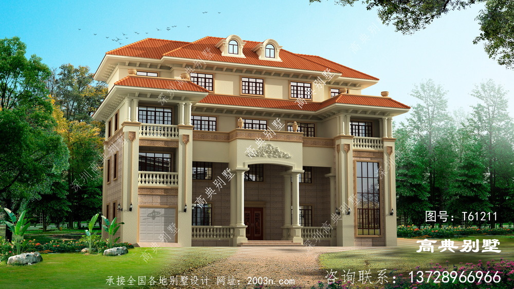 欧式风格四层别墅效果图大全