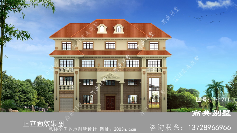 欧式风格四层别墅效果图大全