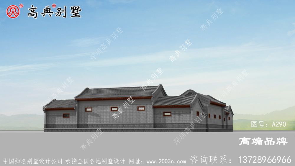 经典中式风格院子别墅设计图