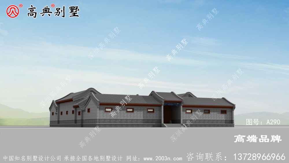 经典中式风格院子别墅设计图