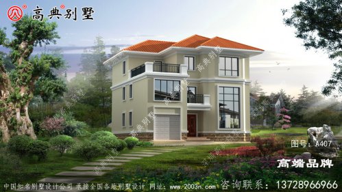 精致外观的三层农村欧式风格别墅效果