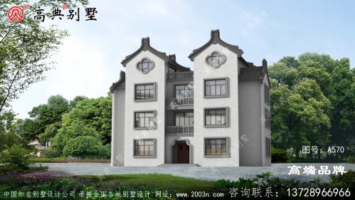 引人注目的四层中式别墅效果图