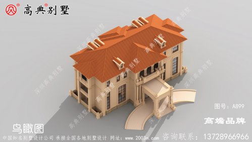 豪华欧式石材三层农村别墅的设计图