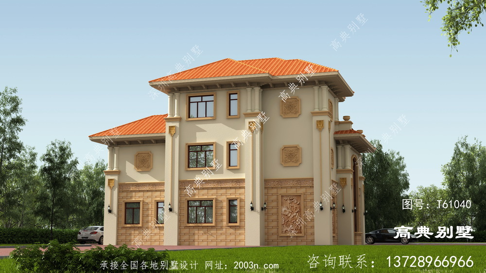 经典复式三层欧式风格别墅住宅设计图